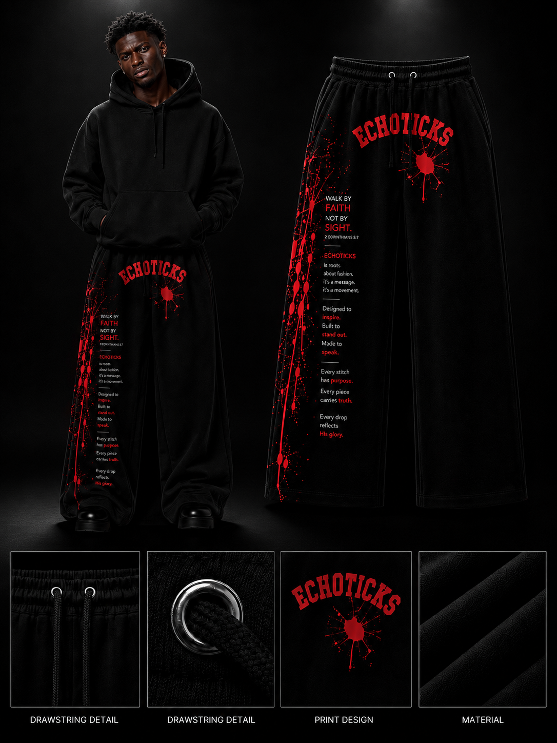 ECHOTICKS Graphic pants