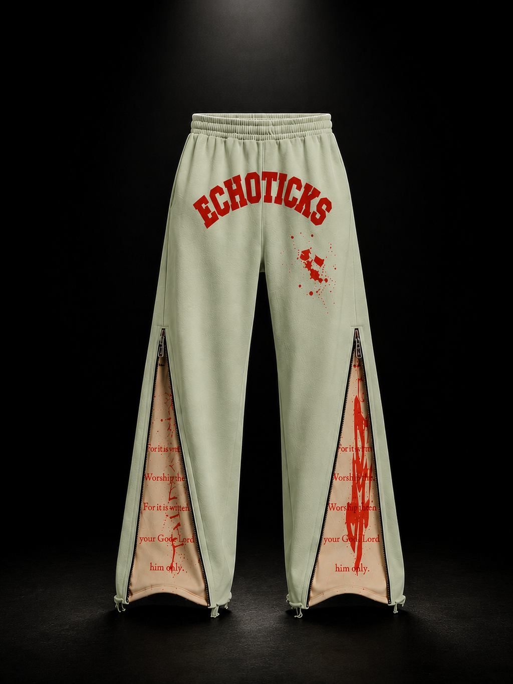 ECHOTICKS Signature Zipper Streetwear pants