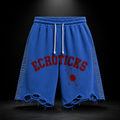 ECHOTICKS Studded Distressed Streetwear Short