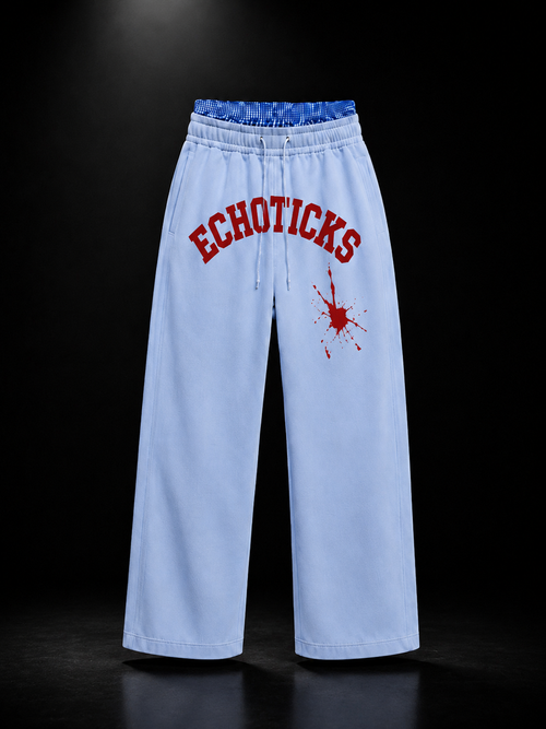 ECHOTICKS Cream Streetwear pants