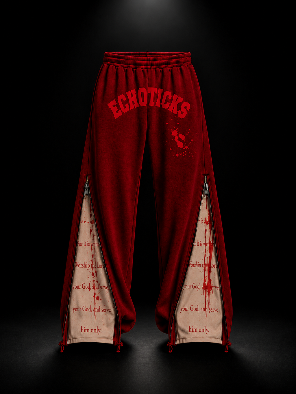 Echoticks Signature Zipper Streetwear pants