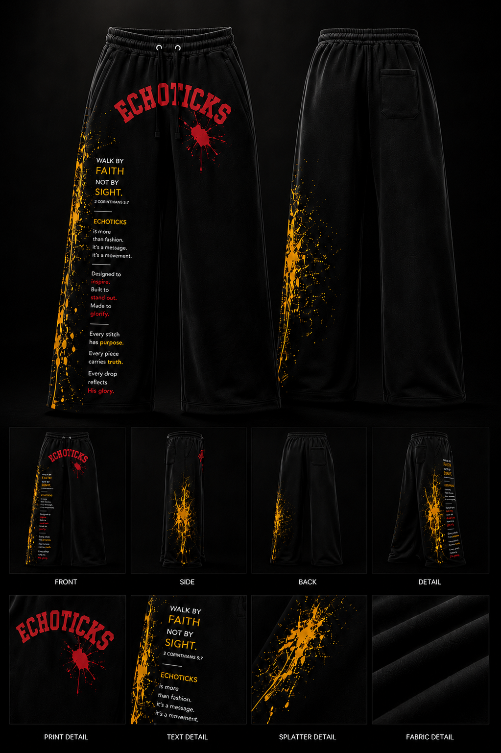 ECHOTICKS Graphic pants