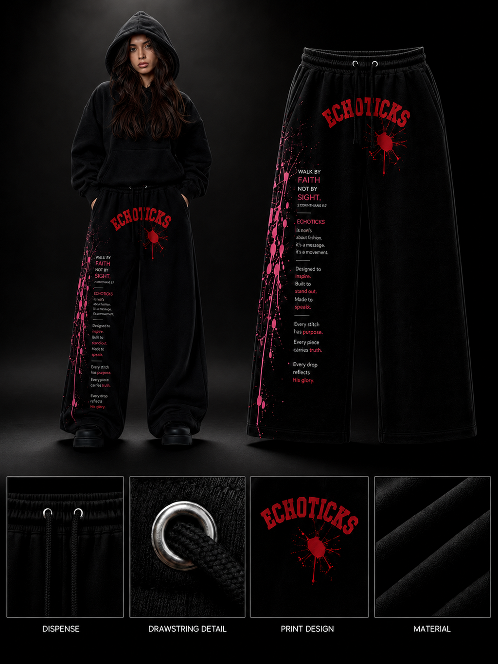 ECHOTICKS Graphic pants