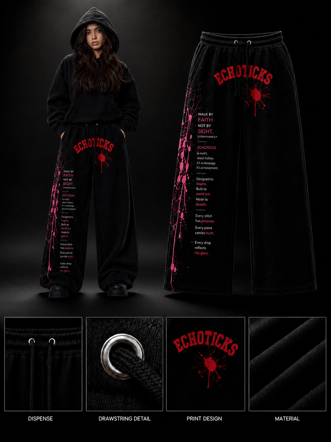 ECHOTICKS Graphic pants