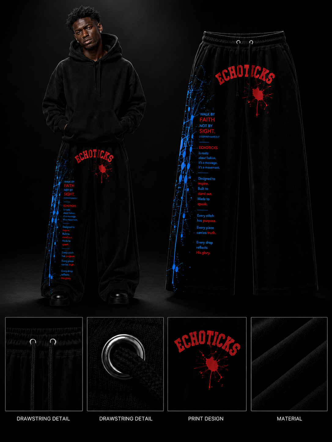ECHOTICKS Graphic pants
