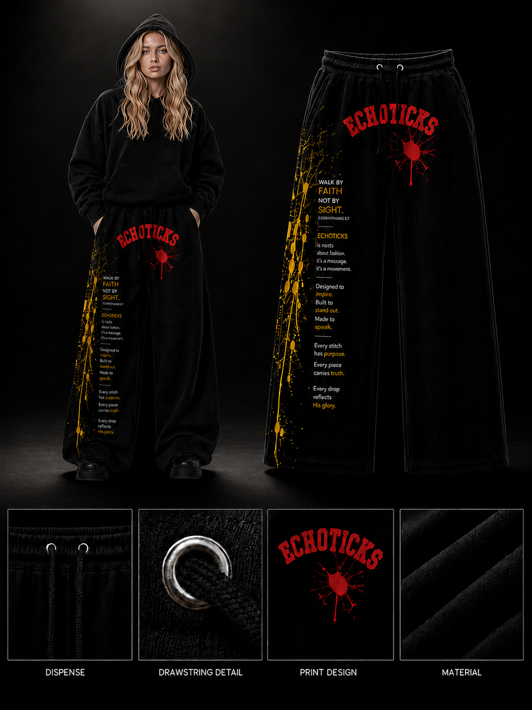 ECHOTICKS Graphic pants