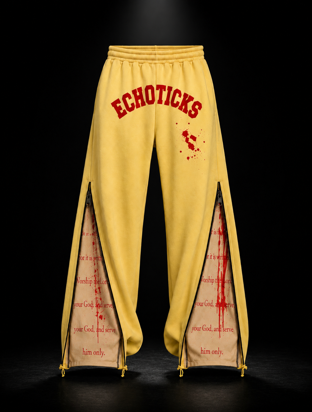 Echoticks Signature Zipper Streetwear pants