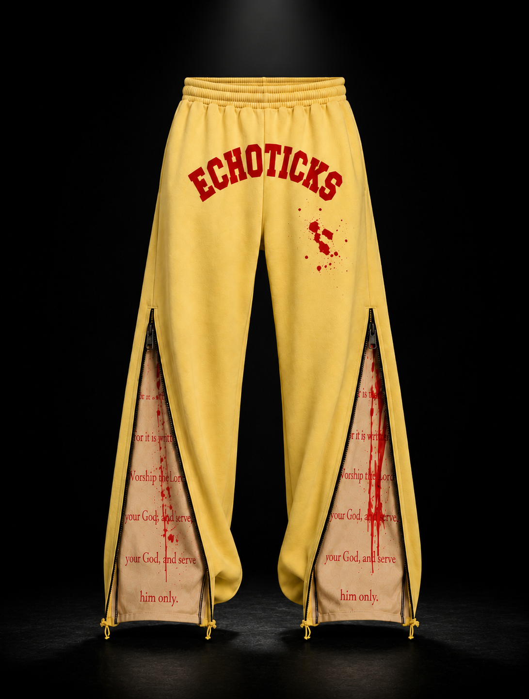 Echoticks Signature Zipper Streetwear pants